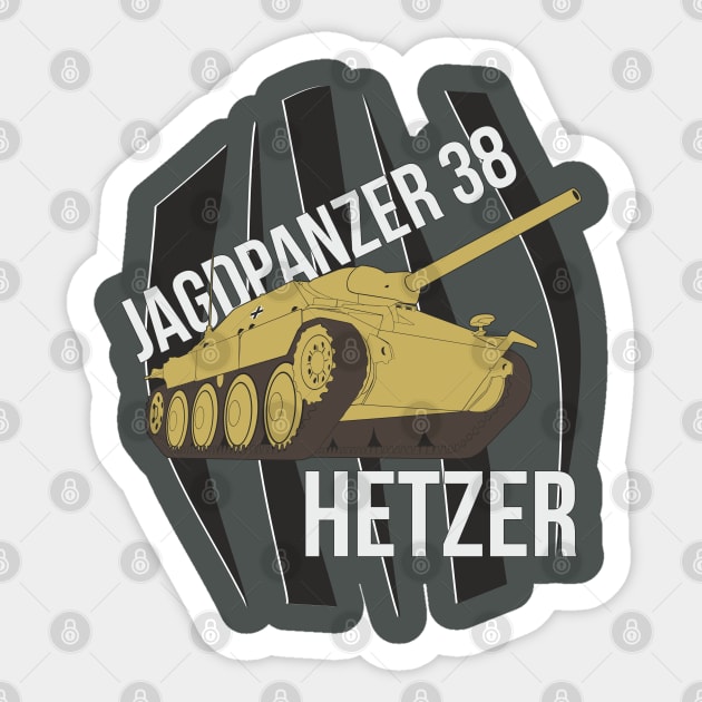 Jagdpanzer 38 Hetzer Sticker by FAawRay
